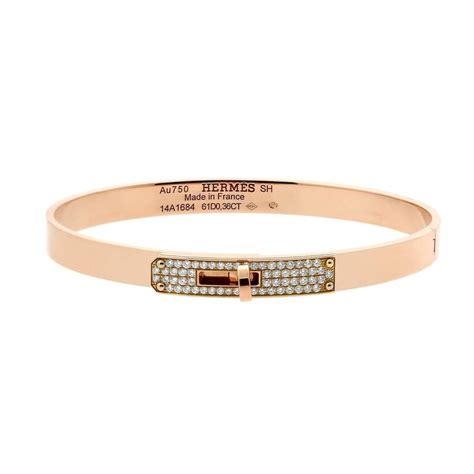 hermes bracelet rose gold black|Hermes kelly bracelet rose gold.